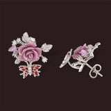 "Fluttering Blossoms of Love" Earrings - Lavender