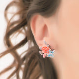 "Fluttering Blossoms of Love" Earrings - Light Pink