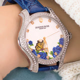 "Fluttering Blossoms of Love" Watch - Blue