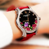 "Fluttering Blossoms of Love" Watch - Red