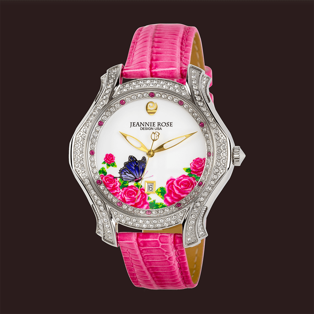 "Fluttering Blossoms of Love" Watch - Pink