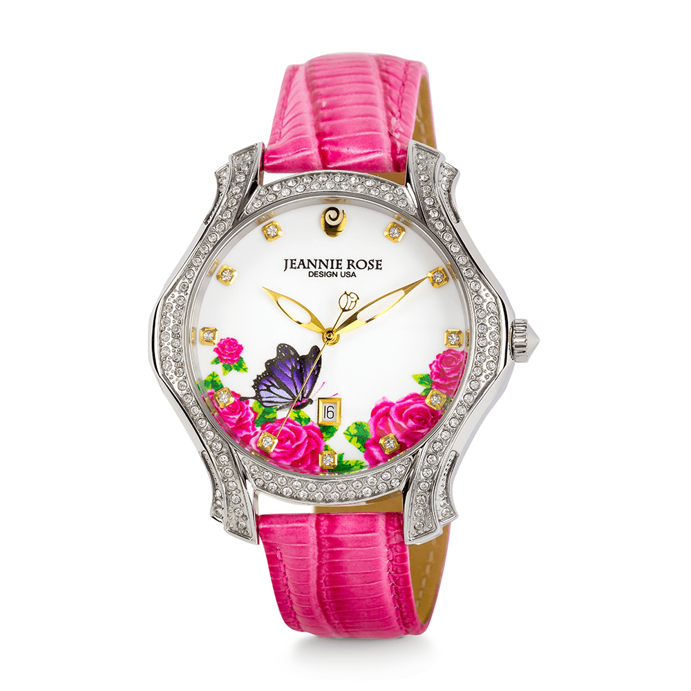 "Fluttering Blossoms of Love" Watch - Pink