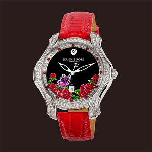 "Fluttering Blossoms of Love" Watch - Red