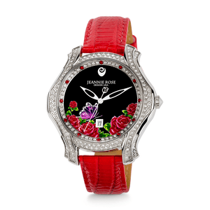 "Fluttering Blossoms of Love" Watch - Red