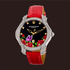 "Fluttering Blossoms of Love" Watch - Red
