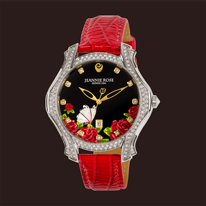 "Fluttering Blossoms of Love" Watch - Red