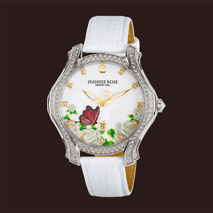 "Fluttering Blossoms of Love" Watch - White