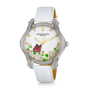 "Fluttering Blossoms of Love" Watch - White