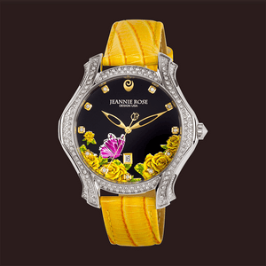 "Fluttering Blossoms of Love" Watch - Yellow